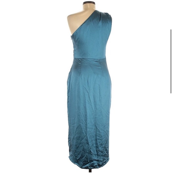 ELLIATT Cassini Dress Blue Satin One Shoulder - Picture 6 of 8